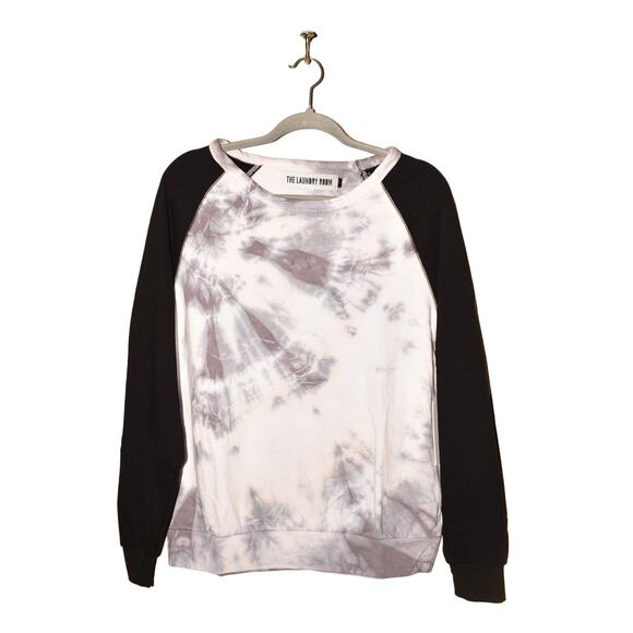 THE LAUNDRY ROOM NEW $89‎ Raglan Sleeve Cozy Pullover Black Diamond Small - Picture 2 of 4